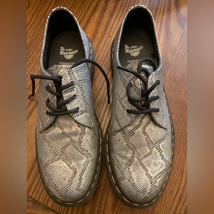 Dr Martens Silver Snake Oxfords
